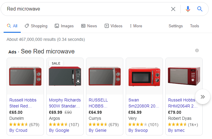 Search results for 'red microwave'